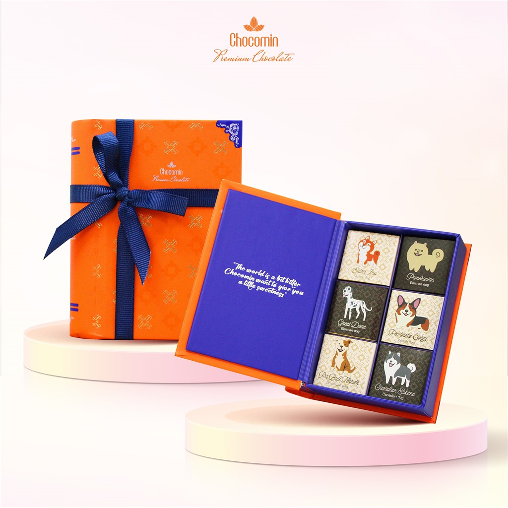 Picture of Mini Size Chocolate "Book" Box - Dog Image Collection
